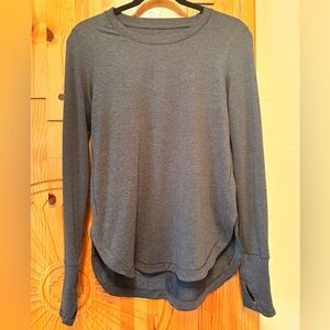 Athleta Charcoal Layered Long Sleeve Tee